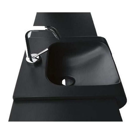 INKA Keramik-Waschtisch 40x40cm, schwarz matt