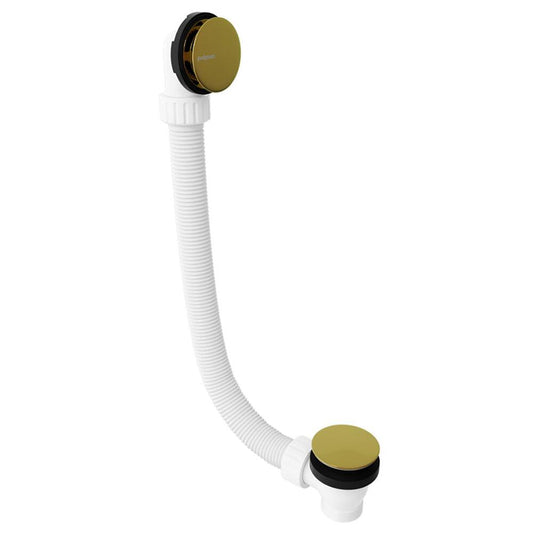 Ablaufgarnitur, klick-klack, Länge 1200mm, Stopfen 72mm, Gold matt