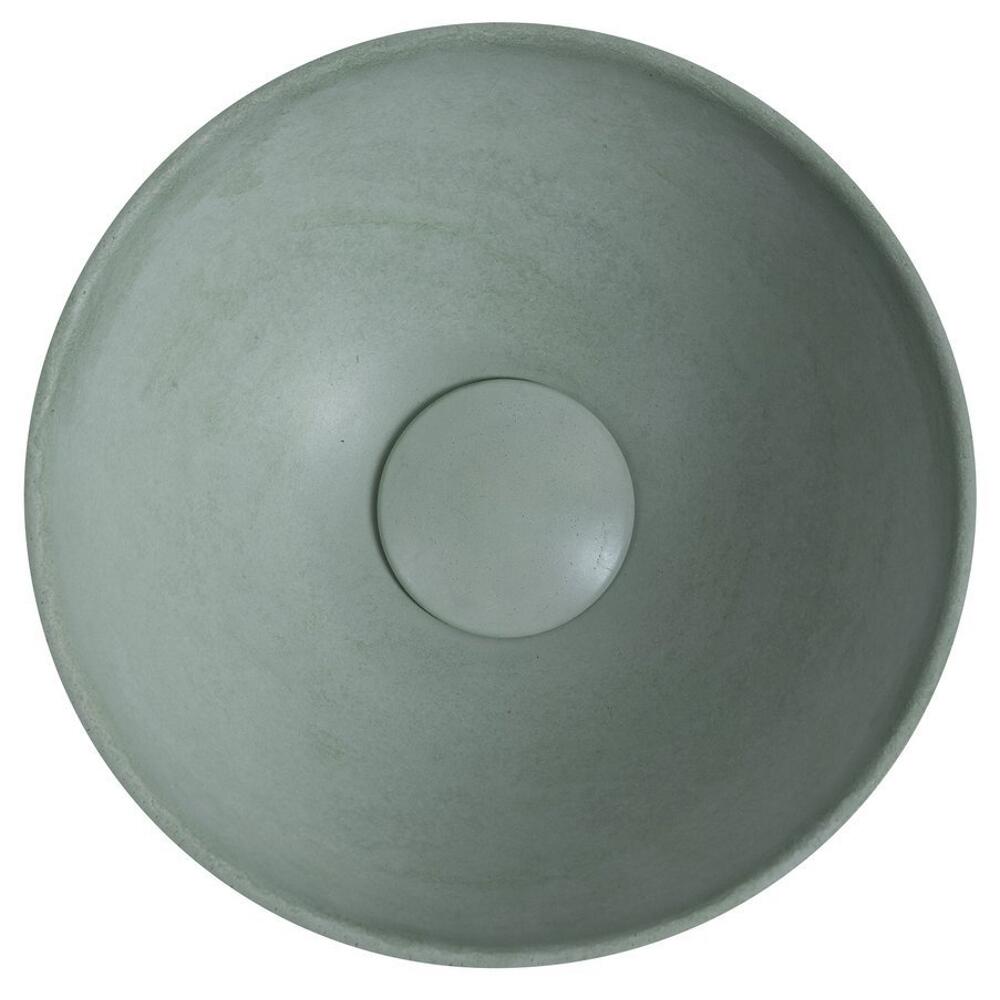MINOR Betonwaschbecken zum Aufsetzen, Durchmesser 26cm, Grün matt