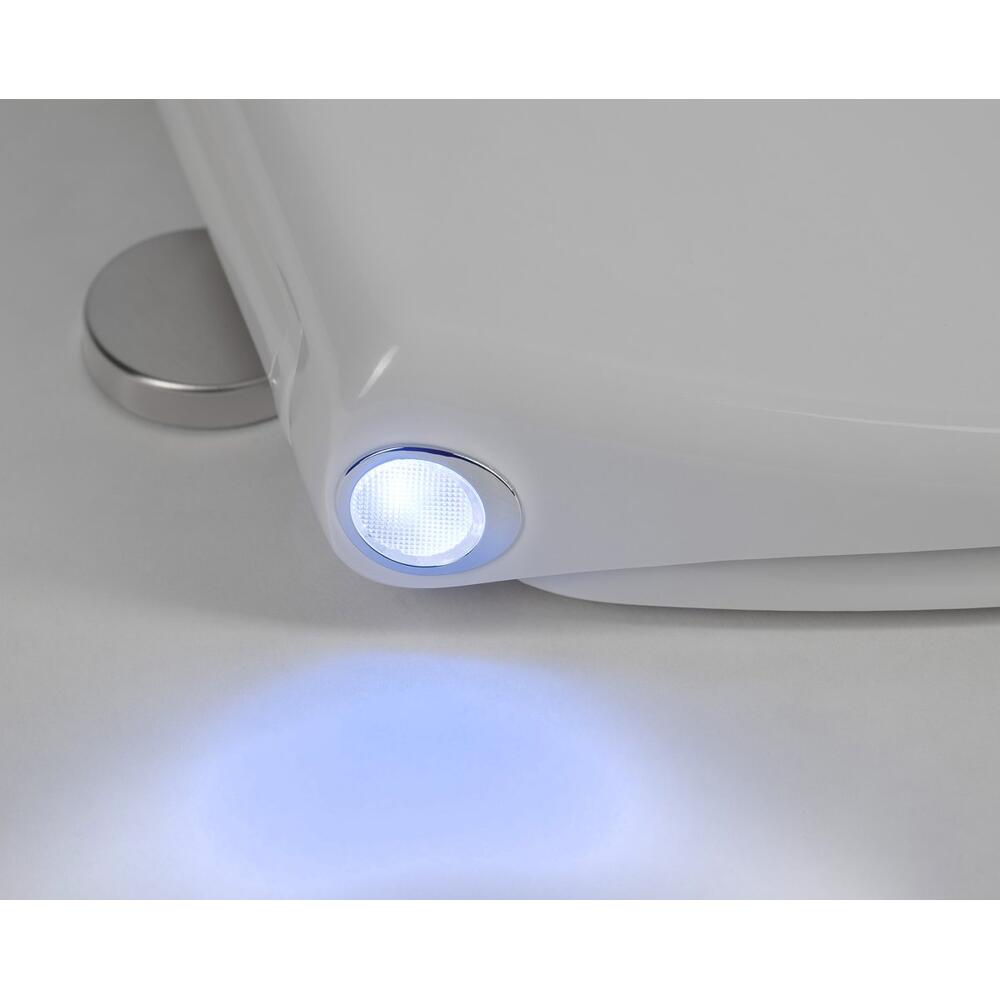 PHARO WC-Sitz mit LED-Licht, Soft Close, Easy Take, Weiß