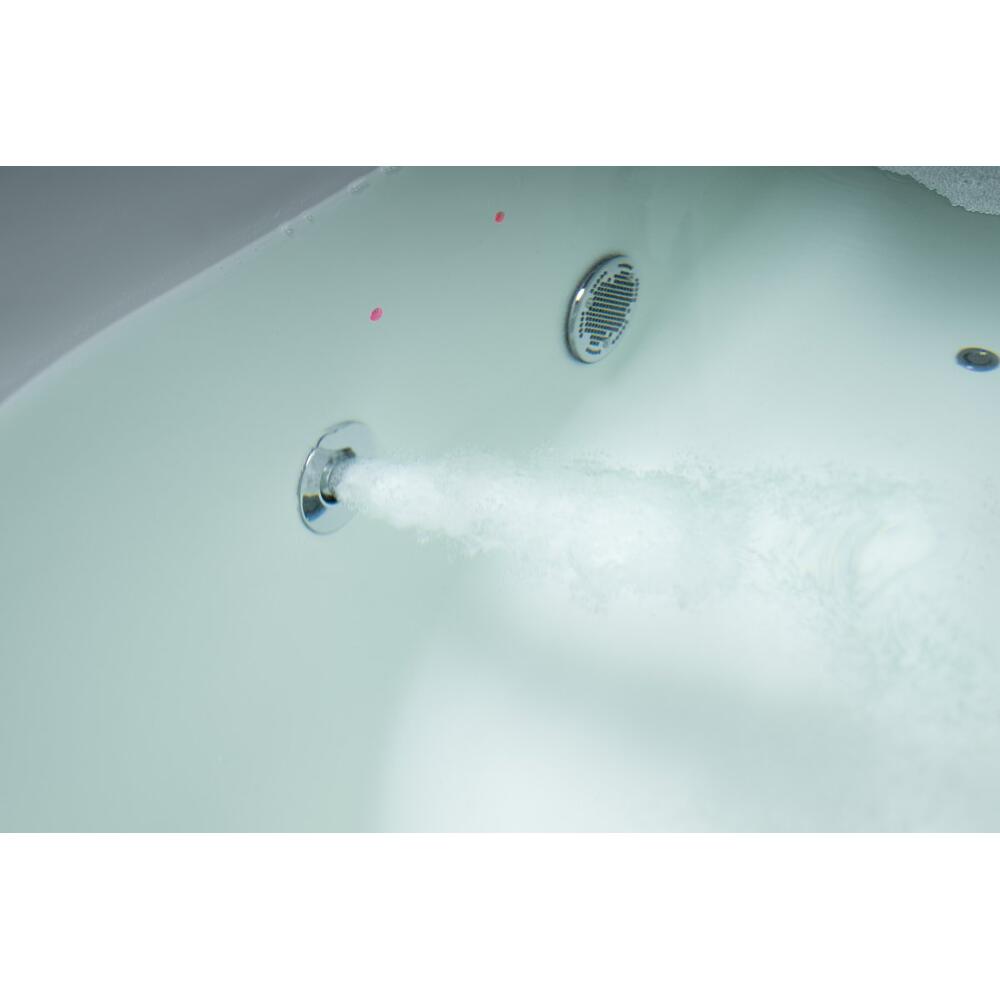 LISA Whirlpool-Badewanne, 160x70x47cm, Highline Hydro-Air, Chrom