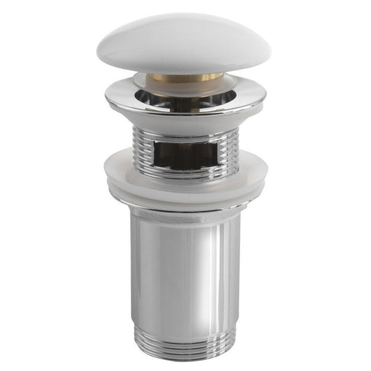 Überlauf-Ablaufgarnitur 5/4“, klick-klack, Keramik-Stopfen, H. 10-50 mm, Weiß