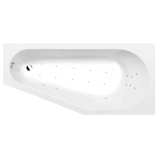 PROJEKTA R Whirlpool-Badewanne, 160x80x44cm, Attraction Hydro-Air, Chrom
