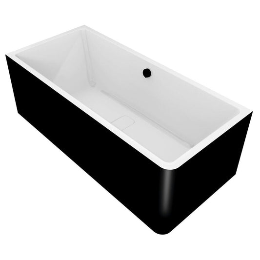 MARLENE CURVE L MONOLITH Rechteckwanne 175x75x63cm, weiß/schwarz