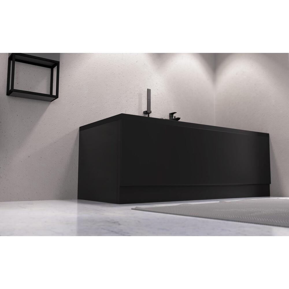 COUVERT Frontschürze 180x52cm, Schwarz matt, Rechts