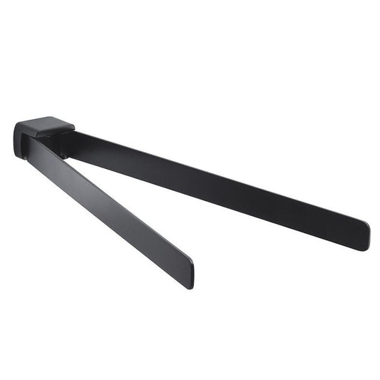 PIRENEI Doppel-Handtuchhalter drehbar 350mm, schwarz matt