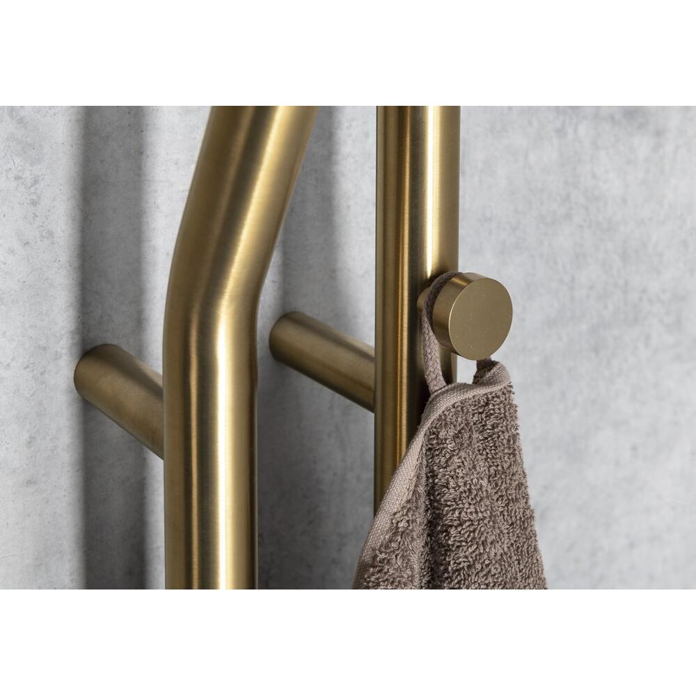 DUOPASSO Handtuchtrockner elektrisch mit Zeitschaltuhr, 122x1700mm, 45 W, Gold matt