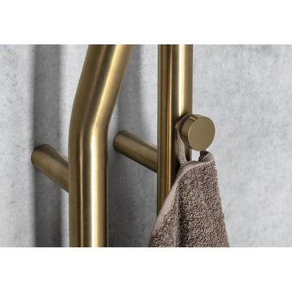 DUOPASSO Handtuchtrockner elektrisch mit Zeitschaltuhr, 122x1700mm, 45 W, Gold matt