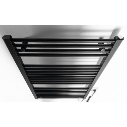 DIRECT-E Elektrischer Badheizkörper, gerade, 600x960 mm, 400 W, Schwarz