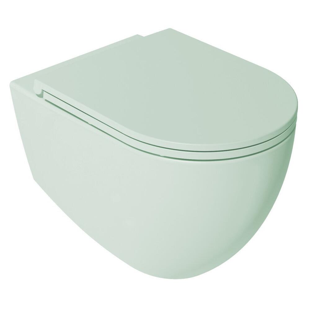 INFINITY WC-Sitz SLIM, Soft Close, Easy Take, grün Mint