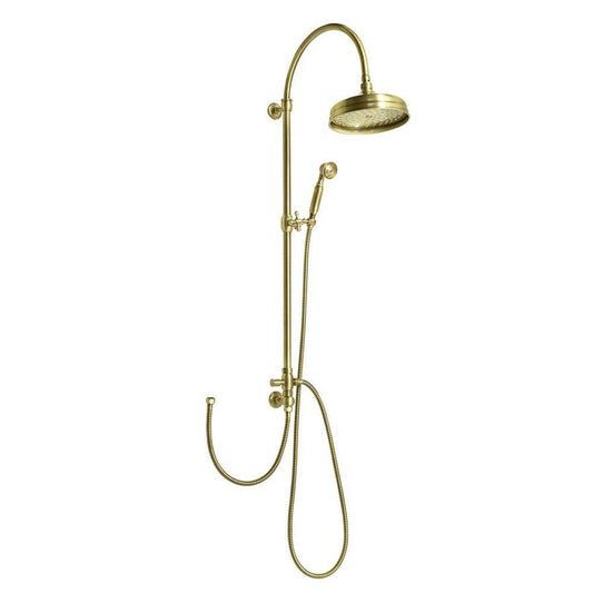 VANITY Duschsäule mit Armaturanschluss Kopf- und Handbrause, Retro, Bronze