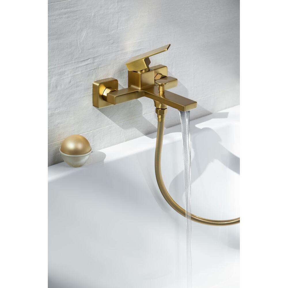 CUBEMIX Wand-Wannenarmatur, Gold matt