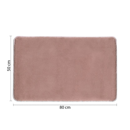 FUZZY Badematte, 50x80cm, 100% Polyester, Anti-Rutsch, Rosa