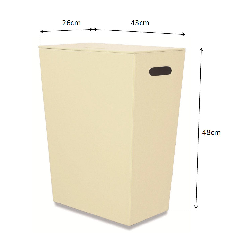 ECO PELLE Wäschekorb 43x48x26cm, Creme