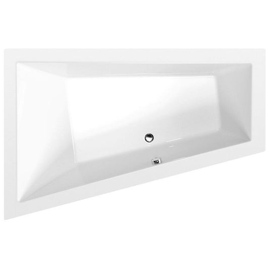 Raumspar Badewanne TRIANGL 180x120x50cm, links, weiß