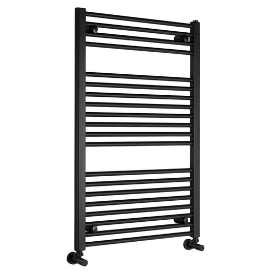 DIRECT Badheizkörper mit seitlichem Anschluss 600x960mm, 500W, Schwarz matt