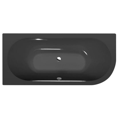 VIVA L asymmetrische Badewanne 175x80x47cm, links, dunkelgrau