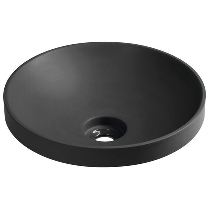 VERTO Einbauwaschtisch, Gussmarmor, Durch. 40,5cm, Anthrazit matt